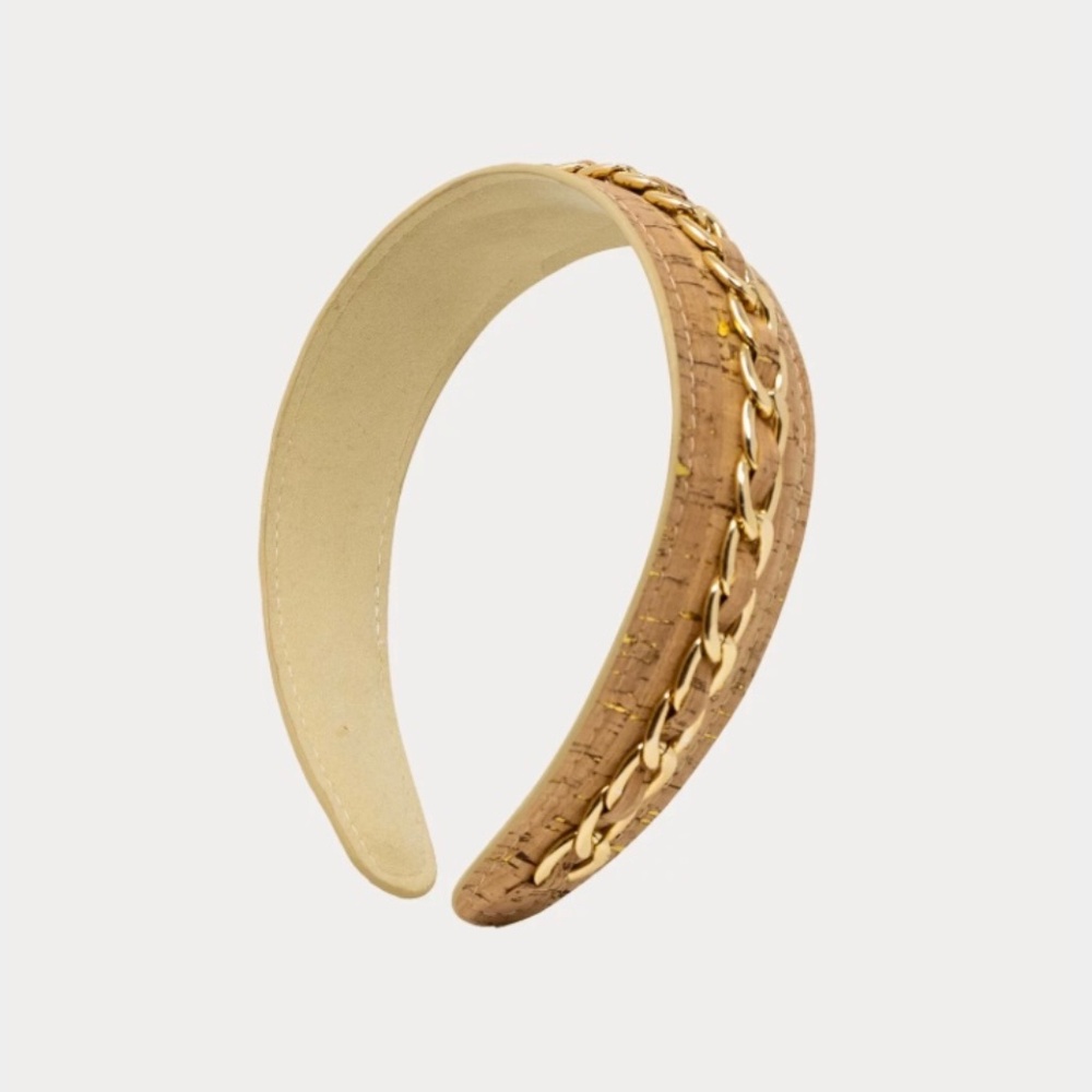 Lilly Pulitzer Headband with a woven gold chain detail.   New